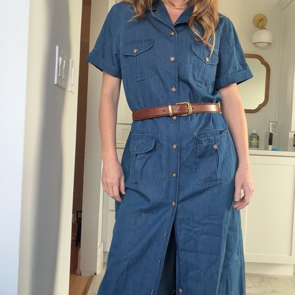 Talbots Dresses & Skirts - Denim Talbots Maxi button up Dress
